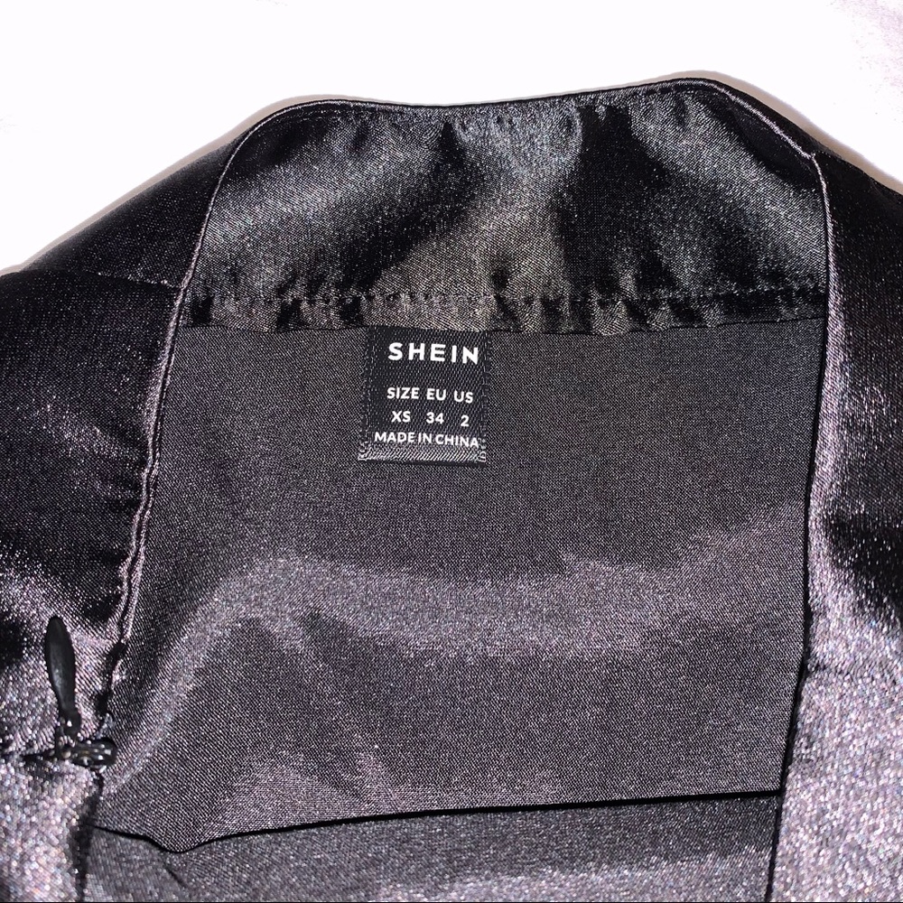 Shein Split Hem Satin Skirt - Picture 7 of 11